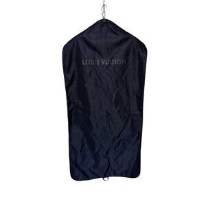 Louis Vuitton Navy Garment Bag Suit Cover Travel Zipper Logo Nylon Dust Bag